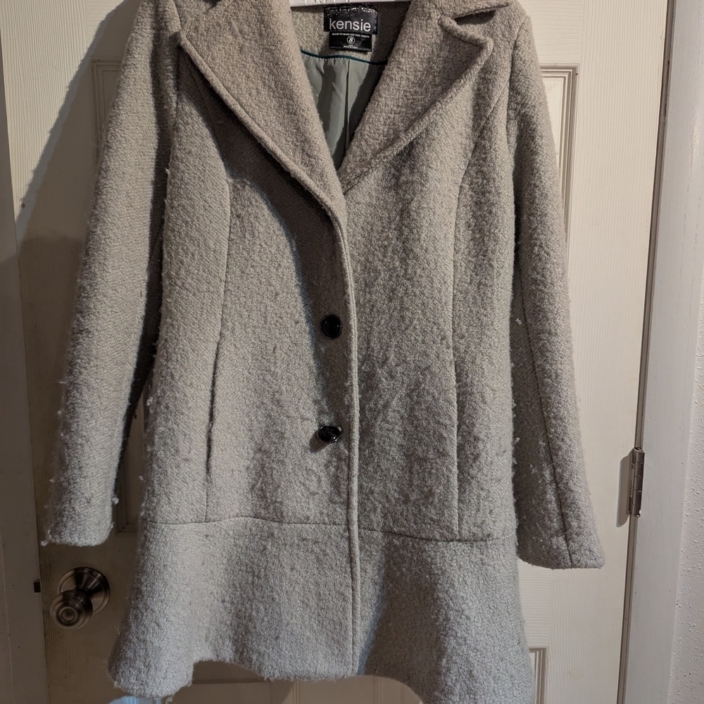 Kensie Women's Textured Mint Green Pea Coat